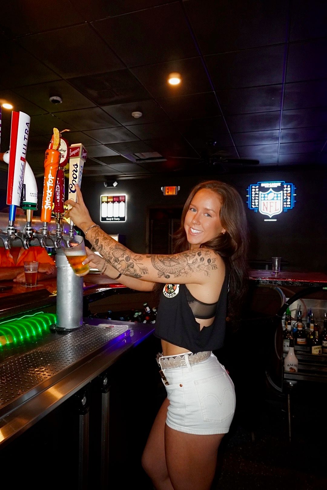 Ice cold drafts at the bar